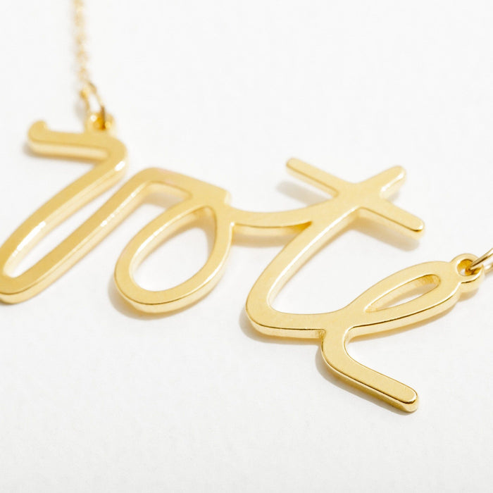 Larissa Loden Vote Script Necklace