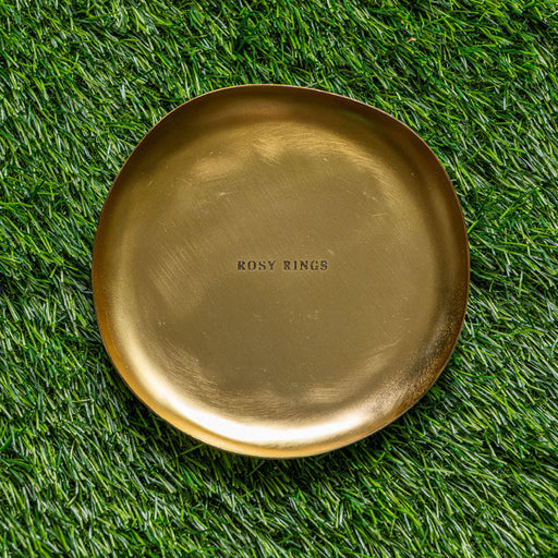 Rosy Rings Gold Accent & Signature Botanical Candle Plate Candle Plate