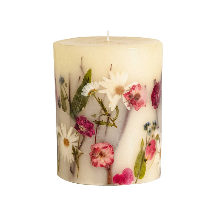 Apricot Rose Medium Round Botanical Candle