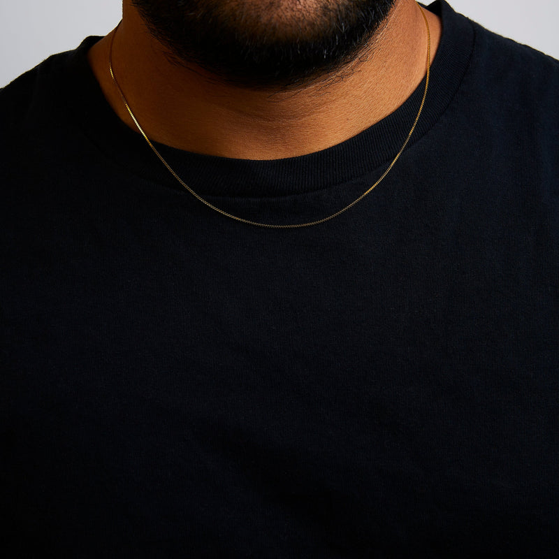 Bids.com Solid 14K Yellow Gold 0.75mm Classic Box Chain Necklace. Unisex Chain - Size 16 Inches Necklaces