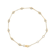 Bids.com 14K White Gold 1/2 Cttw Bezel Set Lab Grown Diamond Station Bracelet Bracelets