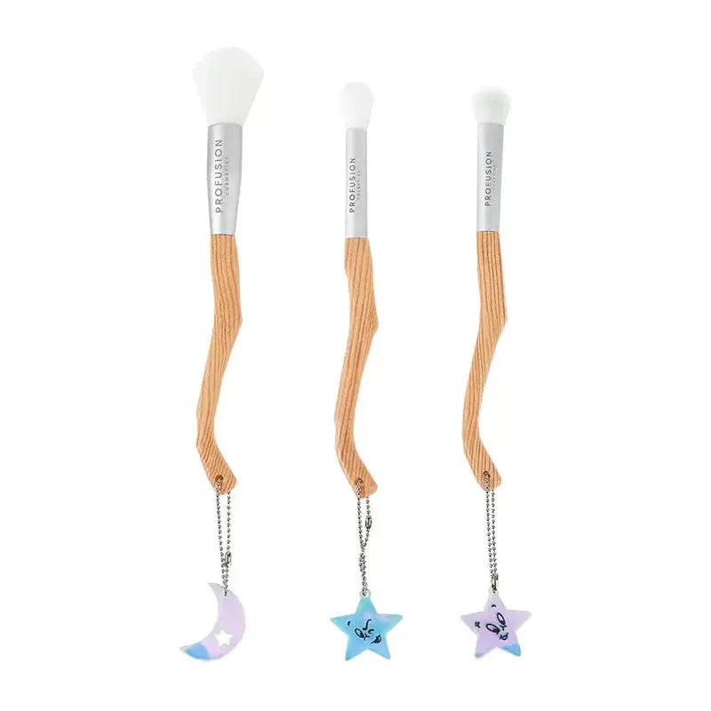 Profusion Cosmetics Casper the Friendly Ghost |  Friendly Blend 3 PC Eye & Face Brush Set Makeup Brushes