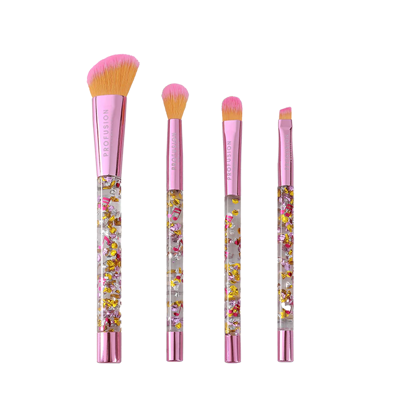 Profusion Cosmetics It's a Vibe | Feel the Beat 4-pc Face & Eye Brush Set Makeup Brushes
