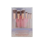 Profusion Cosmetics Frosted Snow Sparkle | 7 PC Makeup Brush & Cleaning Mat Set Brush
