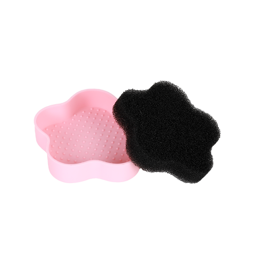 Profusion Cosmetics Frosted Snow Sparkle | 7 PC Makeup Brush & Cleaning Mat Set Brush