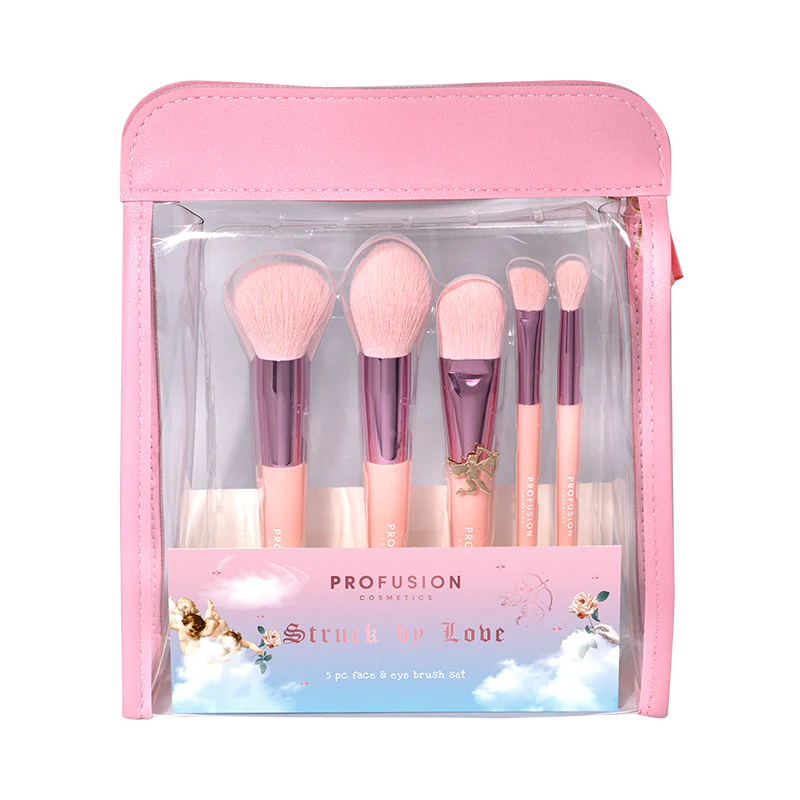 Profusion Cosmetics Dear Cupid - Struck By Love 5 PC Face & Eye Brush Set