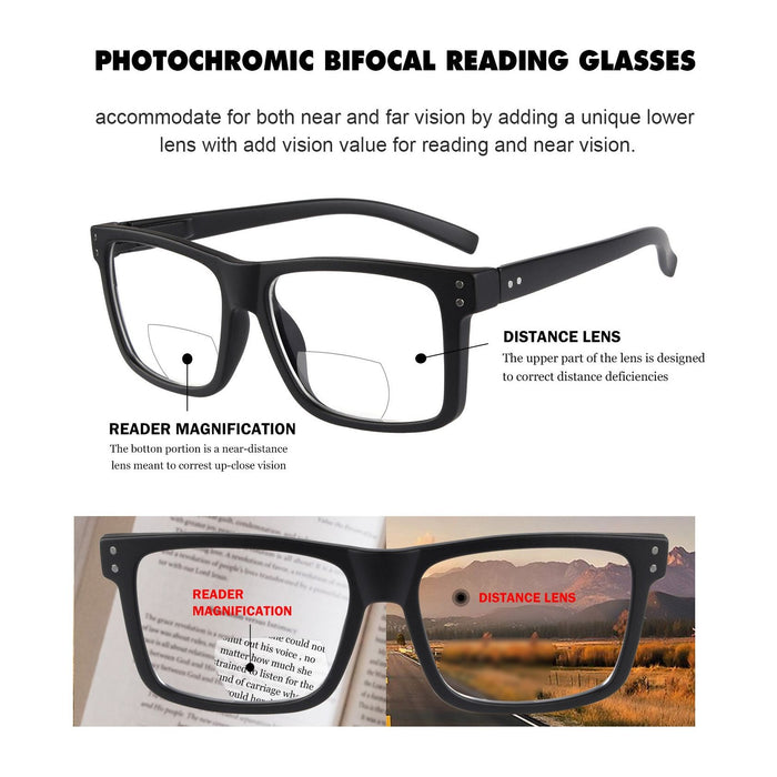 Eyekeeper.Com - Transition Photochromic Bifocal Reading Glasses Bsbr2142