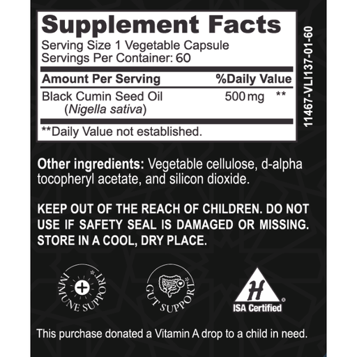 Salaam Nutritionals Halal Black Seed Oil - 60 count