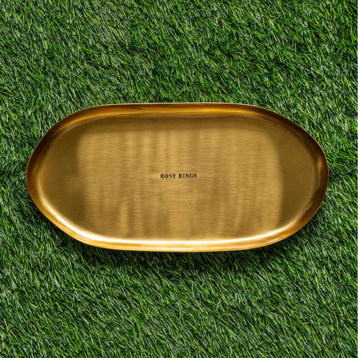 Rosy Rings Gold Statement Botanical Candle Plate Candle Plate