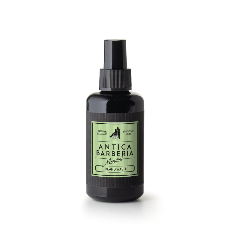 Antica Barberia Mondial US Balsamic Beard Care Gift Set: Beard Brush + 100ml Beard Balm & Wash Gift Set
