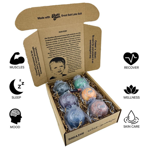 Cosset Bath And Body - Bathe With Purpose Therapy Bomb 6-Pack (Intro To Therapeutic Bath Bombs)
