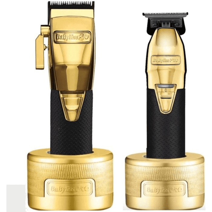 Babylisspro Goldfx Boost+ Metal Lithium Cordless Clipper #Fx870Gbp Or Trimmer #Fx787Gbp Or Both With Charging Dock Stands