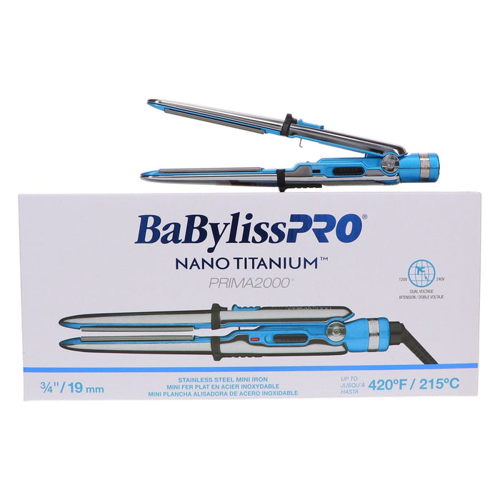 Babylisspro Nano Prima 2000 3/4" Stainless Steel Mini Iron 420°F #Bnt2000Uc