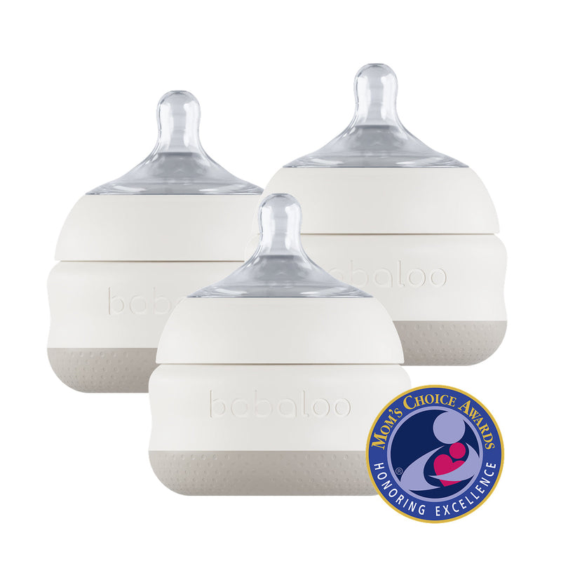 Babaloo babaloo bottle set of 3 White Smoke Bleu / 5 oz,Bleu / 8 oz,Creme / 5 oz,Creme / 8 oz