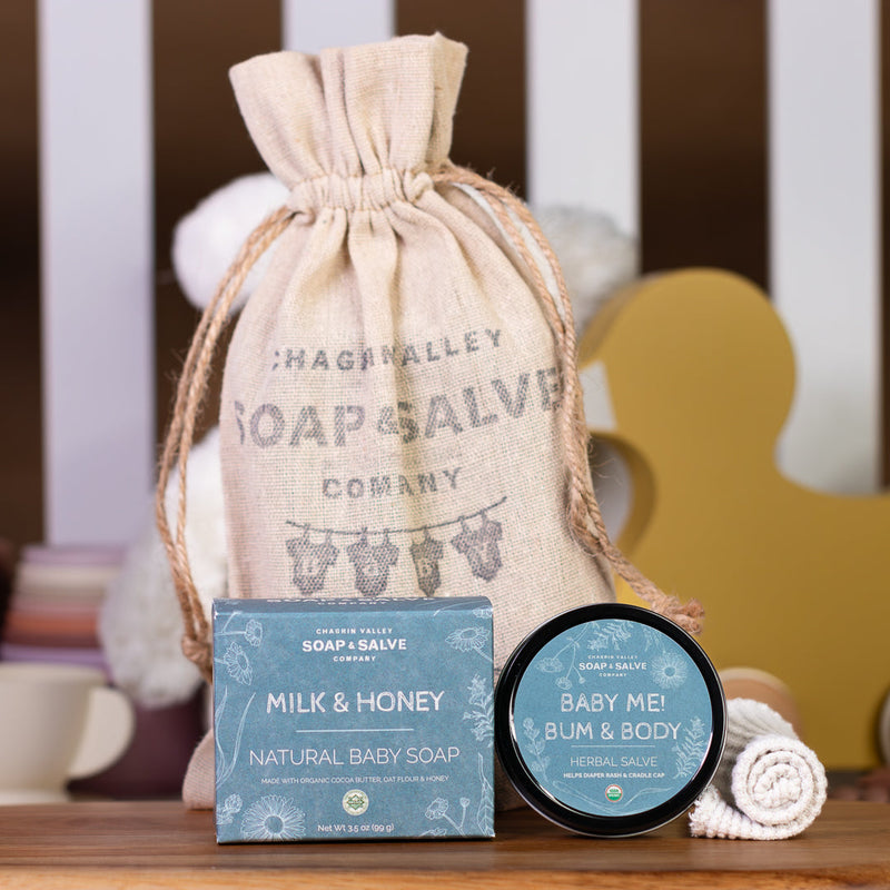Chagrin Valley Soap & Salve Bundle: Baby Me! Organic Skin Care Bundle Gift