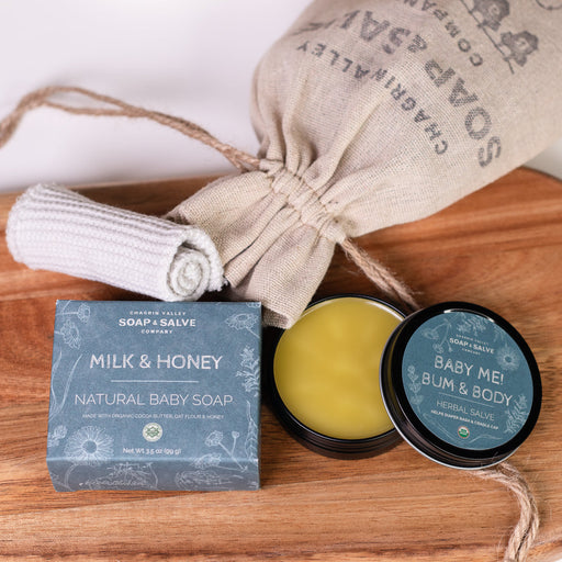 Chagrin Valley Soap & Salve Bundle: Baby Me! Organic Skin Care Bundle Gift