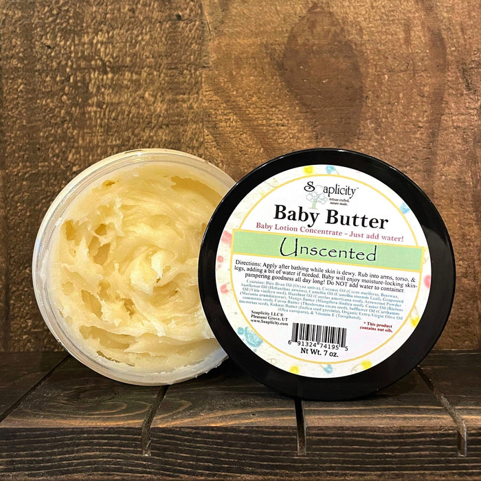 Soaplicity - Baby Lotion Body Butter - Unscented For Infants & Toddlers