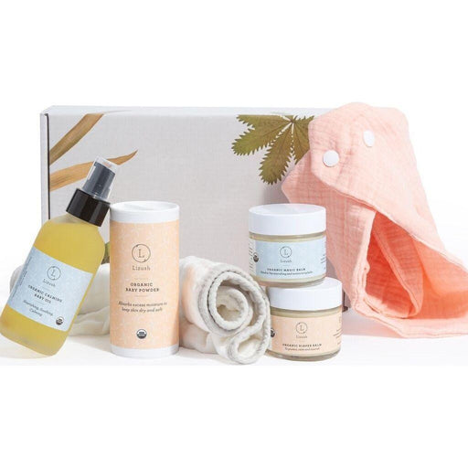 Lizush Organic full care new baby gift set - welcome little one! Gift set for Her