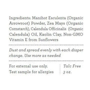 Lizush ORGANIC BABY POWDER - Talc Free