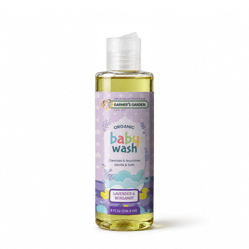 Garner's Garden Natural Organic Baby Wash | Organic Baby Care White Smoke 8 oz Lavender (Recommended)