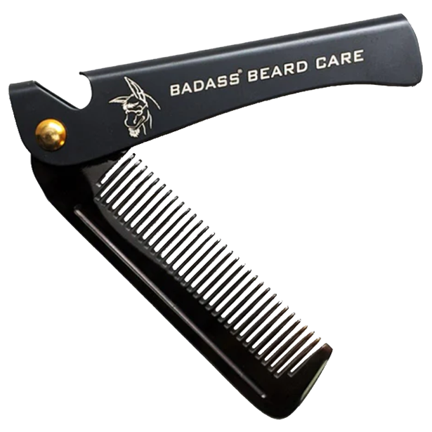 Badass Beard Care 2-in-1 Folding Ox Horn Comb COMB