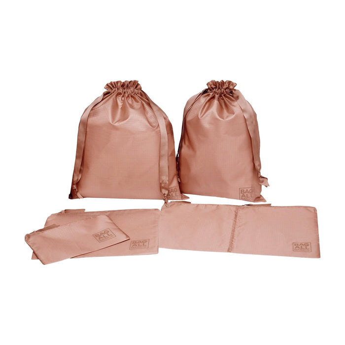 Bag-All - Packing Bags Set In Recycled Nylon, 5-Pack, Pink/Blush