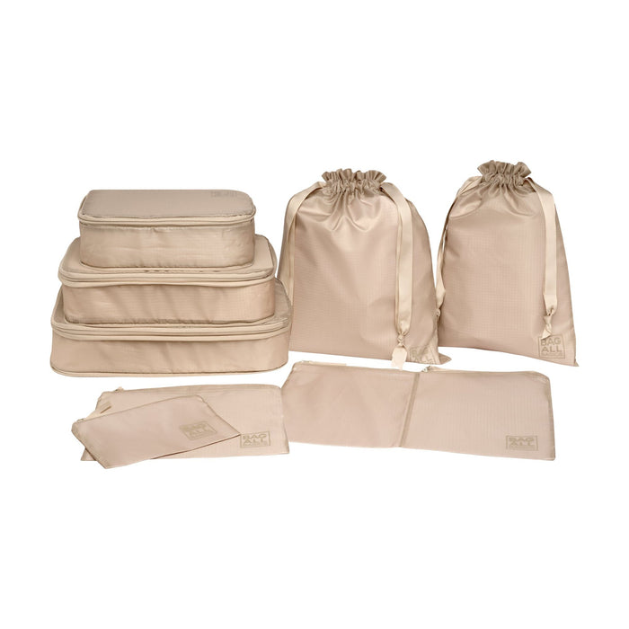 Bag-All - Compression Cubes & Packing Bags Set, 8-Pack, Taupe