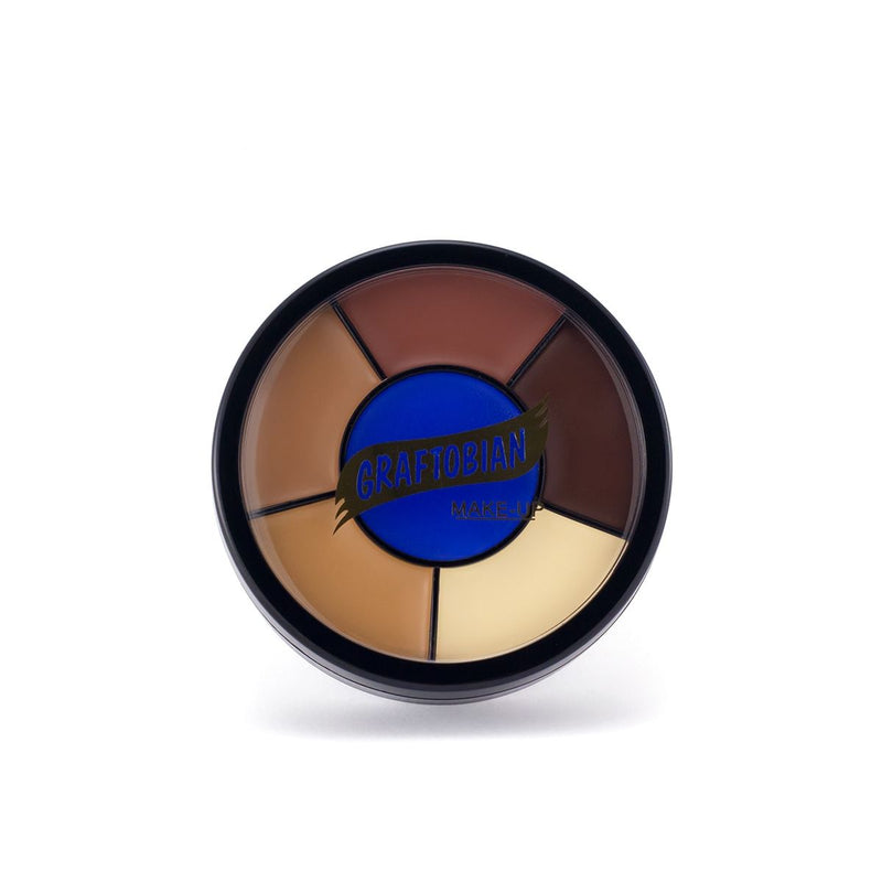 Graftobian Make-Up Company RMG Rubber Mask Grease Makeup Wheels White Smoke Bald Cap Wheel