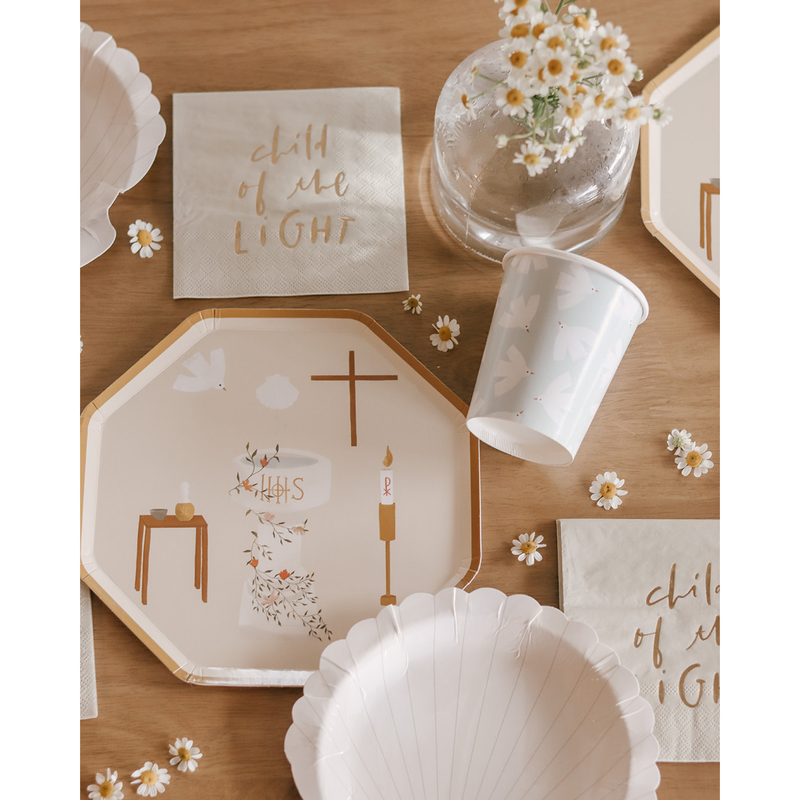 Be A Heart Baptism Luncheon Plates party goods