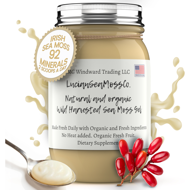 MG Windward Trading LLC Barberry Infused Organic Sea Moss Gel Herbal Gel