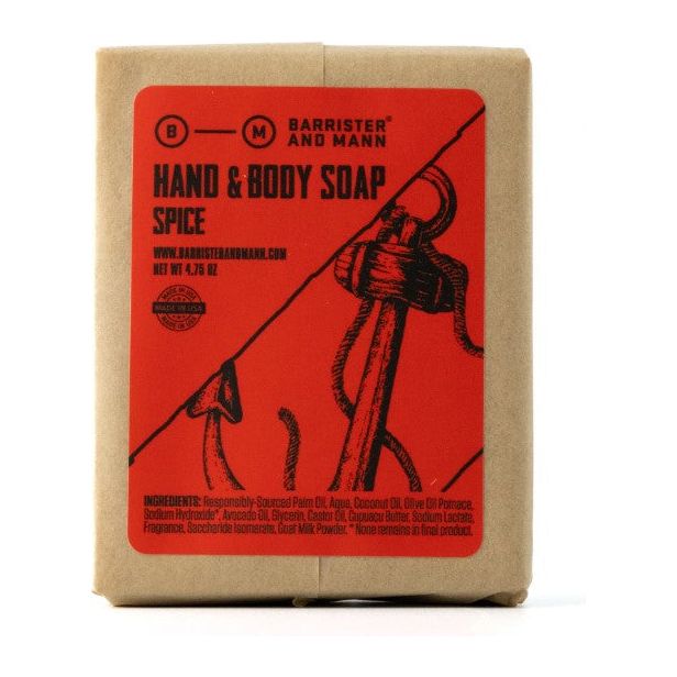 Barrister & Mann Spice Hand & Body Soap 4.75 Oz