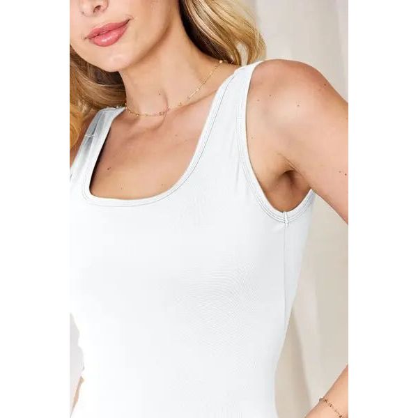 Basic Bae Square Neck Sleeveless Bodysuit