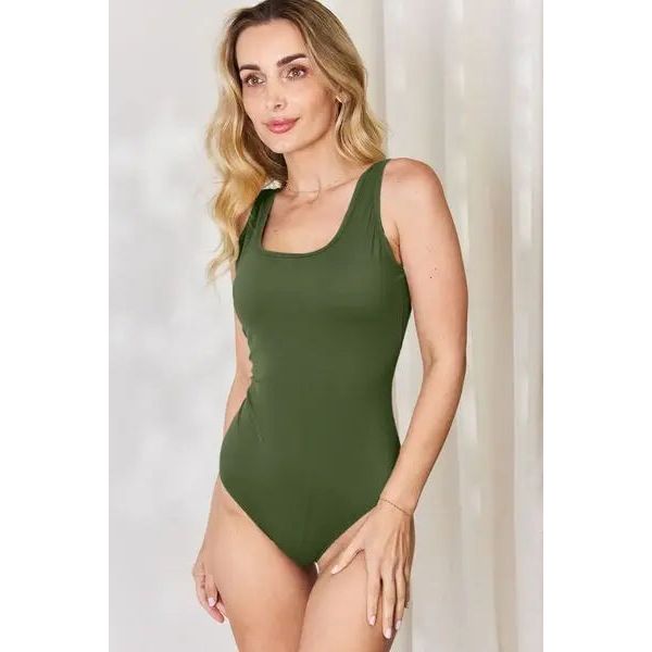 Basic Bae Square Neck Sleeveless Bodysuit