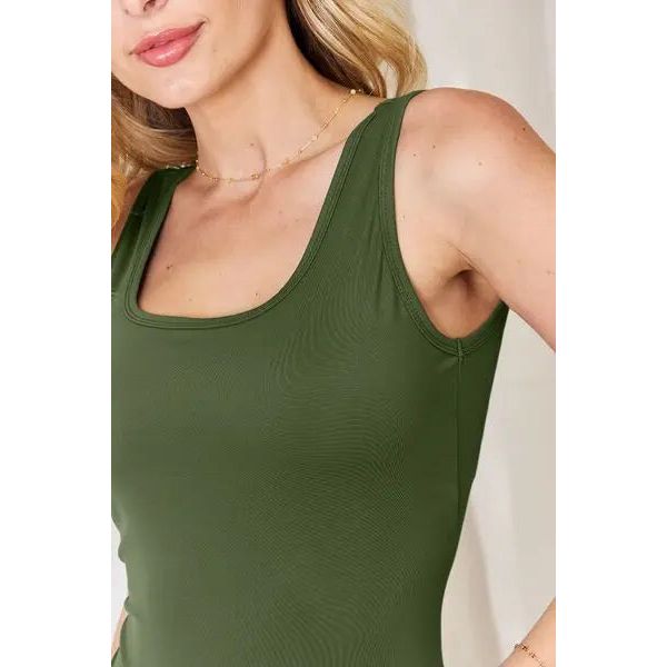 Basic Bae Square Neck Sleeveless Bodysuit