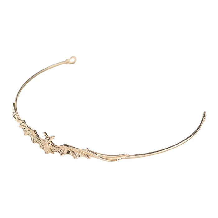 The Bullish Store - Bat Power Headband Tiara In Silver Or Gold | Spooky Headwear Accessory | Halloween, Goth Hairpiece