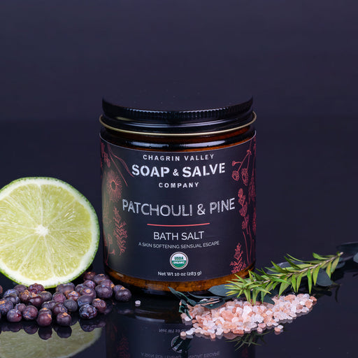 Chagrin Valley Soap & Salve Bath Salt: Patchouli Pine Bath Salt