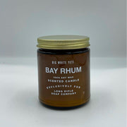 Long Rifle Soap Co. Bay Rhum Candle by Big White Yeti | 9 oz Amber Jar Candle