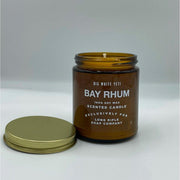 Long Rifle Soap Co. Bay Rhum Candle by Big White Yeti | 9 oz Amber Jar Candle