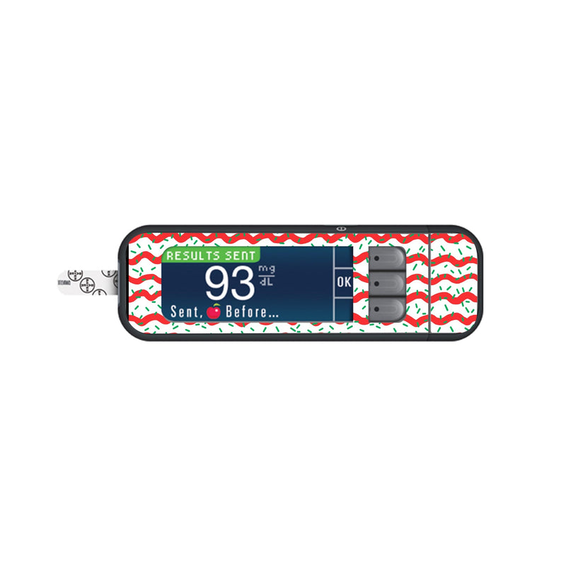 Peelz Christmas Icing Bayer Contour Next Glucometer Sticker - Pump Peelz Peelz/Stickers