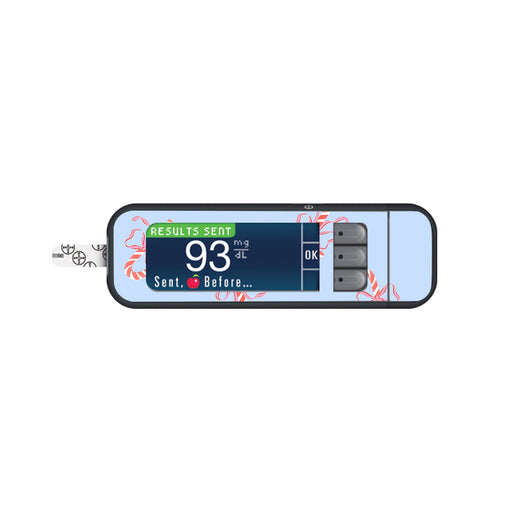 Peelz Candy Cane Lane Bayer Contour Next Glucometer Sticker - Pump Peelz Peelz/Stickers