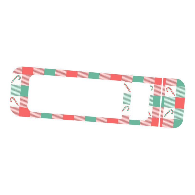 Peelz Peppermint Plaid Bayer Contour Next Glucometer Sticker - Pump Peelz Peelz/Stickers