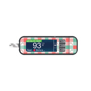 Peelz Peppermint Plaid Bayer Contour Next Glucometer Sticker - Pump Peelz Peelz/Stickers