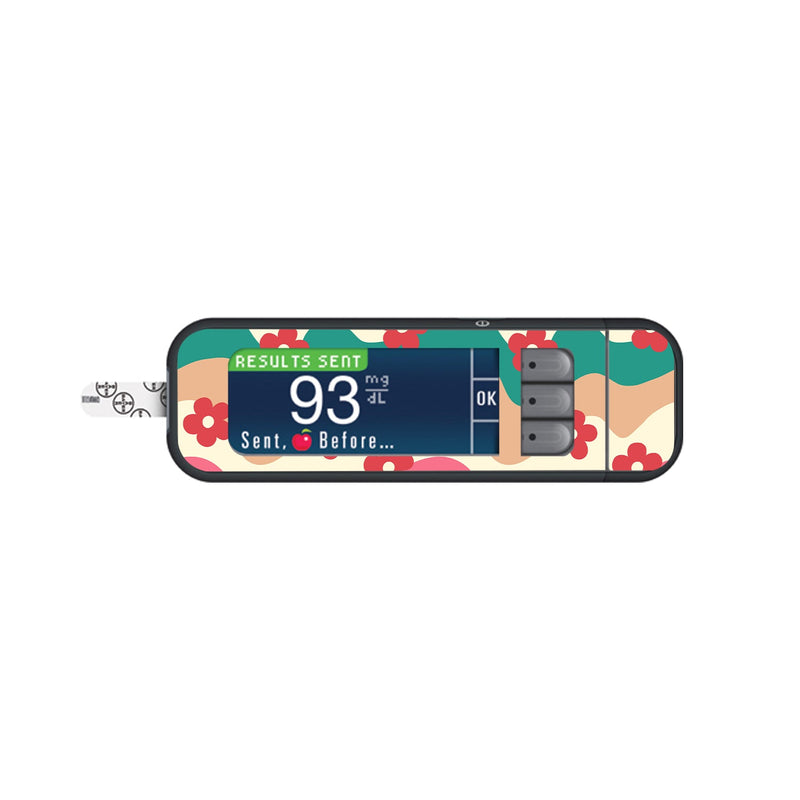 Peelz Retro Noel Bayer Contour Next Glucometer Sticker - Pump Peelz Peelz/Stickers