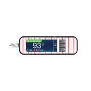 Peelz Peppermint Stripes Bayer Contour Next Glucometer Sticker - Pump Peelz Peelz/Stickers