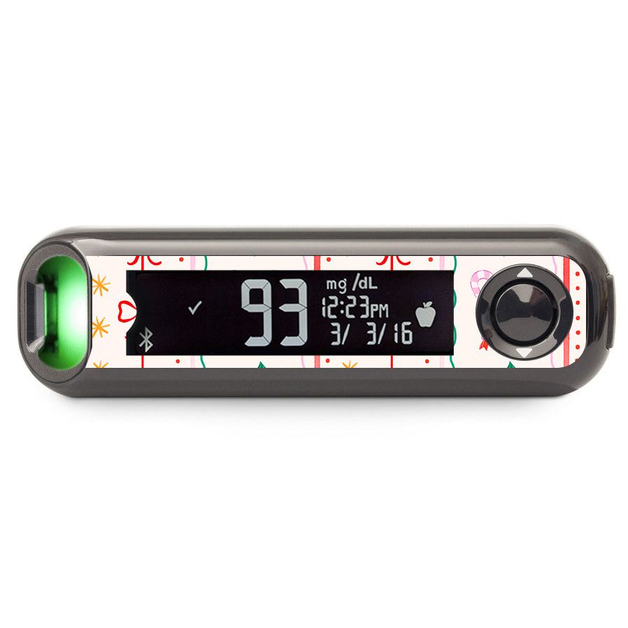 Holly Jolly Ribbon Bayer Contour© Next One Glucometer Sticker - Pump P ...