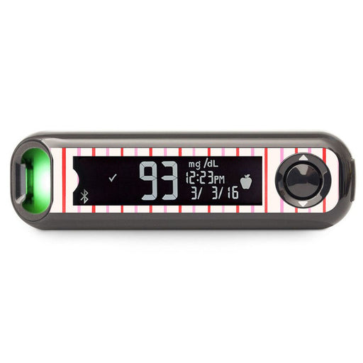 Peelz Peppermint Stripes Bayer Contour© Next One Glucometer Sticker - Pump Peelz Peelz/Stickers