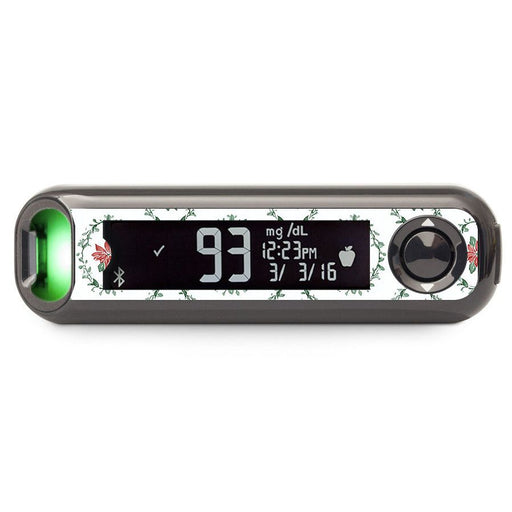 Peelz Poinsettia Parade Bayer Contour© Next One Glucometer Sticker - Pump Peelz Peelz/Stickers