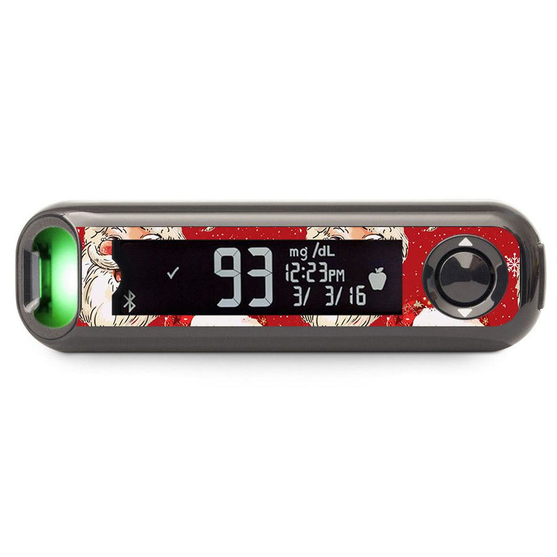 Peelz Jolly Old Saint Nick Bayer Contour© Next One Glucometer Sticker - Pump Peelz Peelz/Stickers