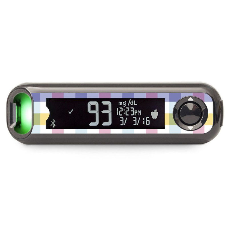 Peelz Spring Plaid Bayer Contour© Next One Glucometer Peelz/Stickers