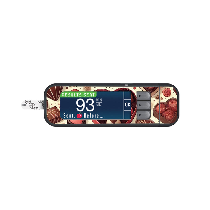 Peelz Chocolate Love Sticker for Bayer Contour Next Glucometer Peelz/Stickers